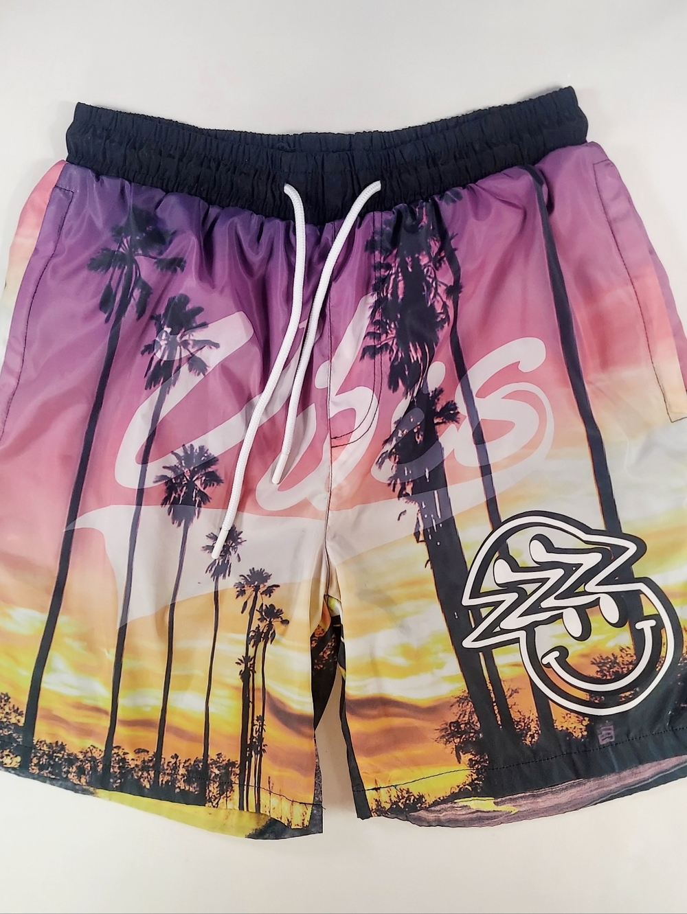 Rebel Minds - Men's Swim Trunks Size M (waist 33/34) Sunset "Vibes" design.